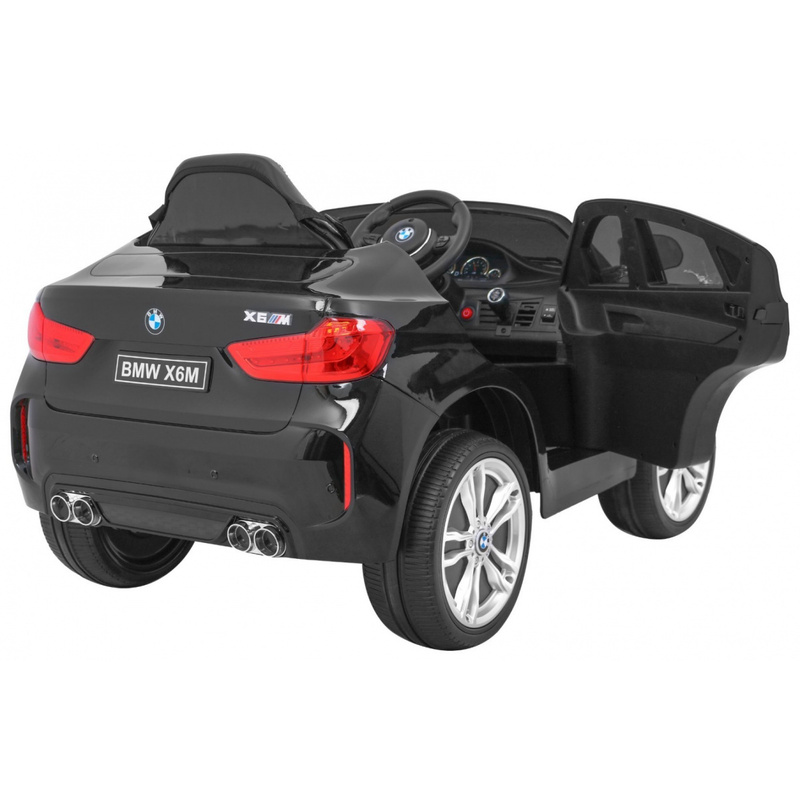 BMW X6M vienvietīgs elektromobilis, melns