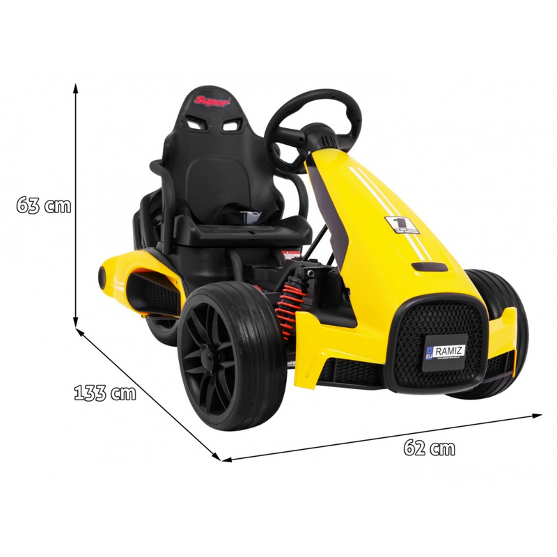 Elektriskais kartings Bolide XR-1, dzeltens