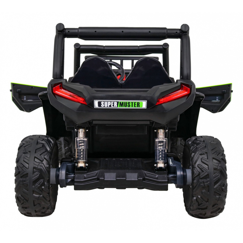 Dubultā elektriskā automašīna Buggy UTV, zaļa