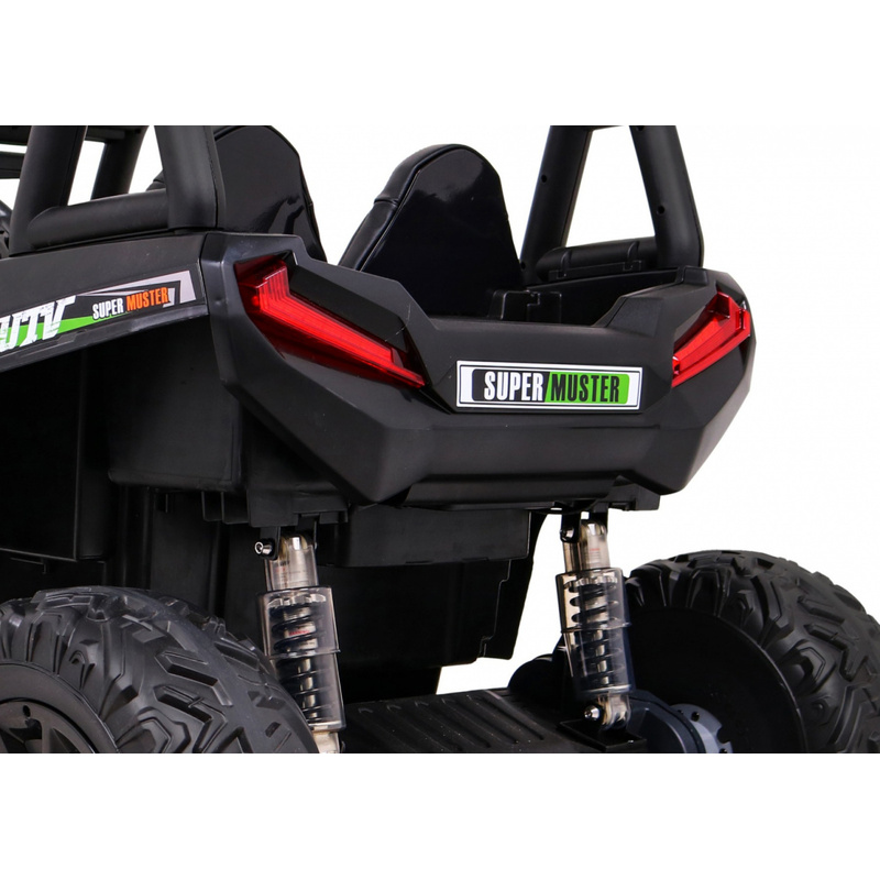 Dubultā elektriskā automašīna Buggy UTV, zaļa