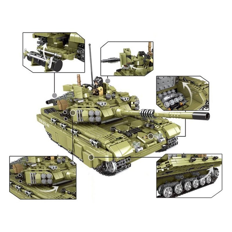 Konstruktors, tanks 1386 detaļas