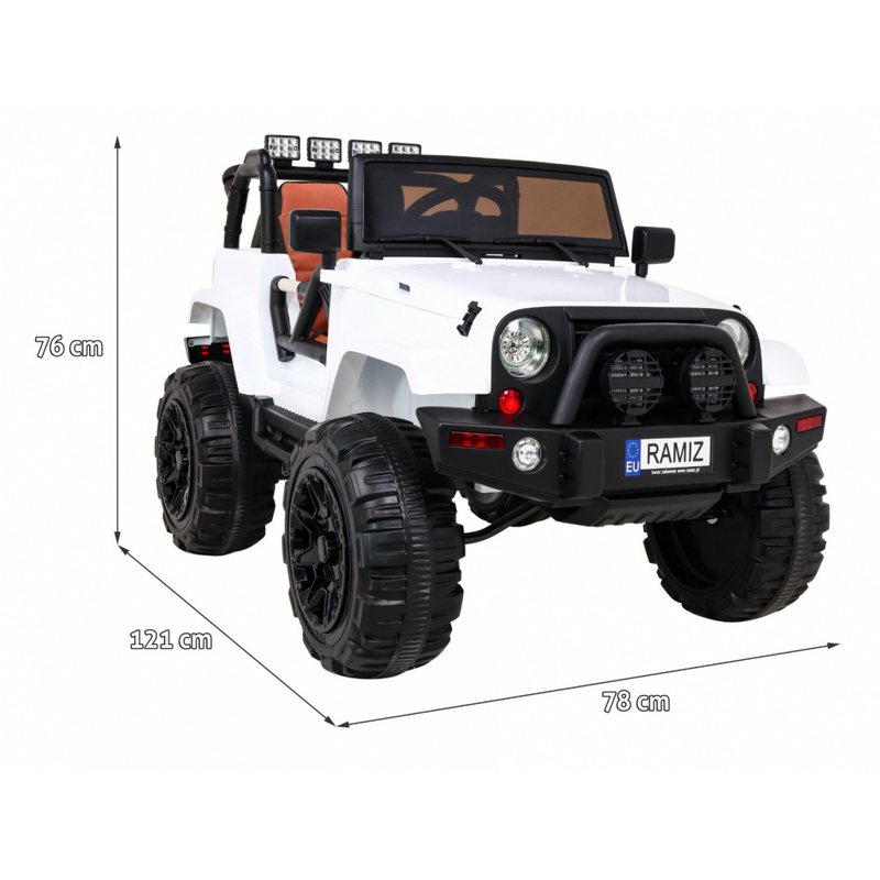 Jeep All Terrain elektriskais vienvietīgais sēdeklis, balts