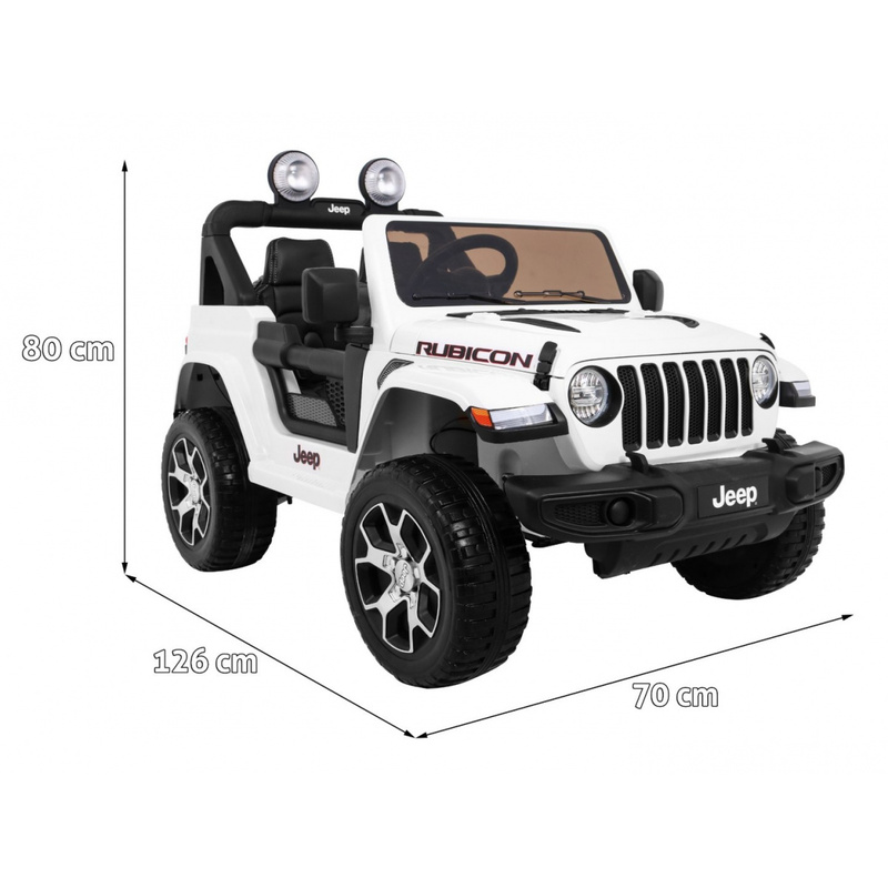 Jeep Wrangler Rubicon elektriskais divvietīgais, balts