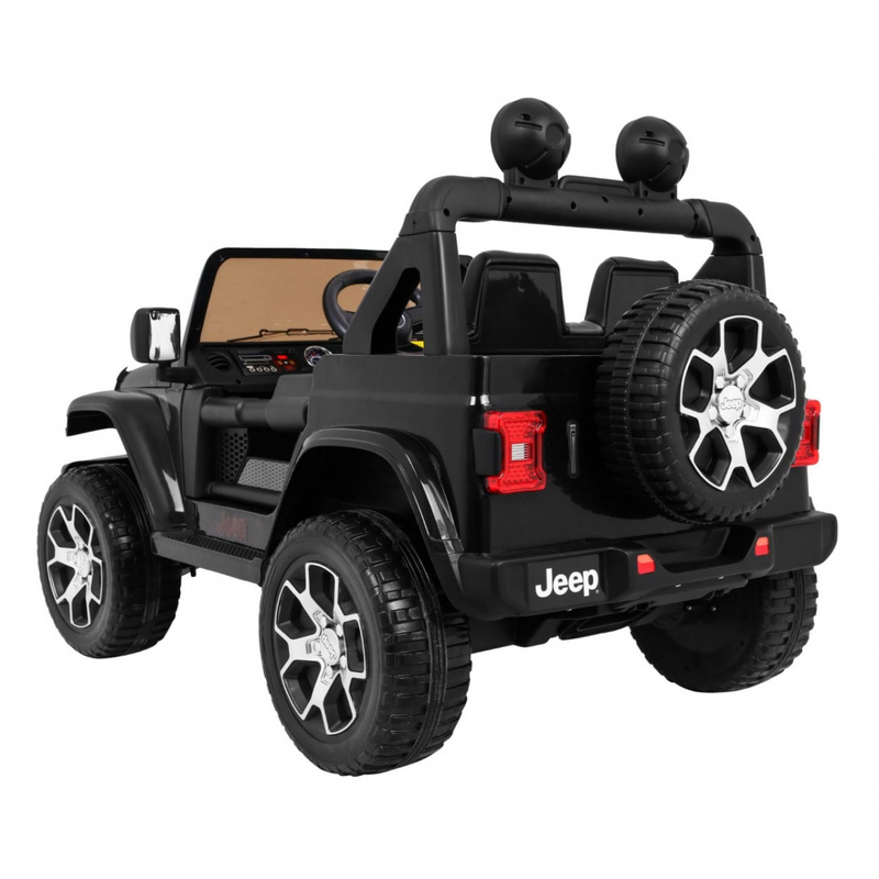 Jeep Wrangler Rubicon elektriskais divvietīgais, melns