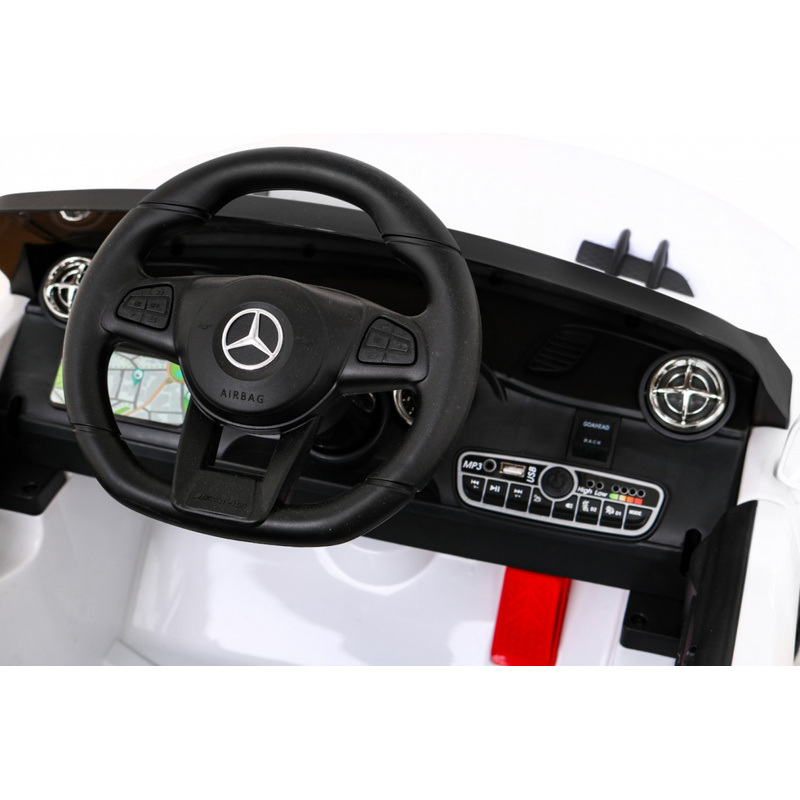 Bērnu vienvietīgs elektromobilis Mercedes Benz AMG SL65 S, balts