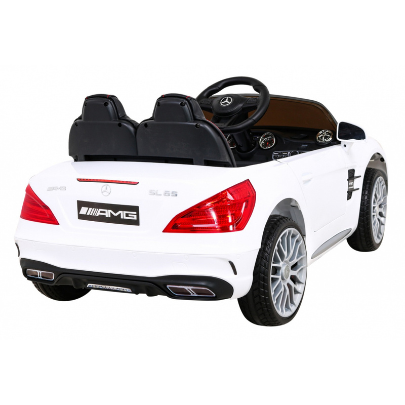 Bērnu vienvietīgs elektromobilis Mercedes Benz AMG SL65 S, balts