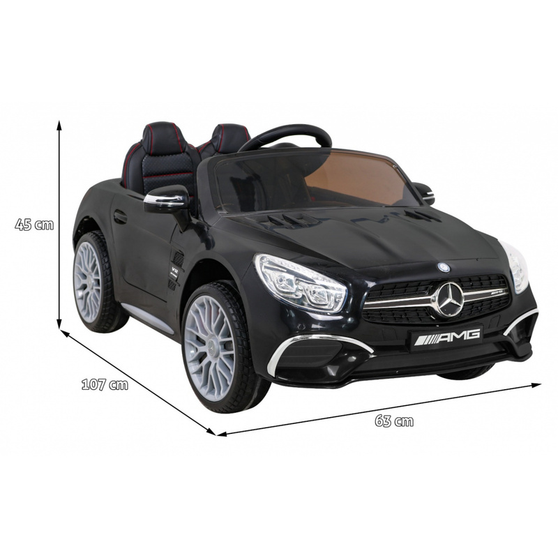 Bērnu vienvietīgs elektromobilis Mercedes Benz AMG SL65 S, melns