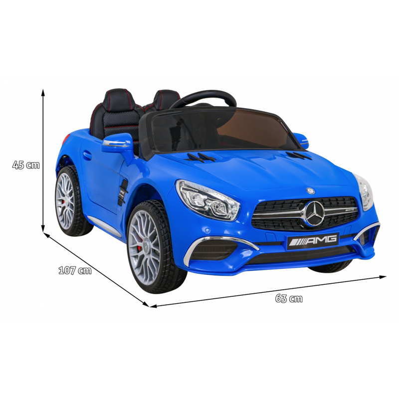 Mercedes Benz AMG SL65 S vienvietīgs elektromobilis, zils