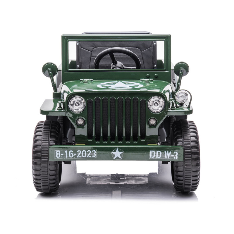 Militārais apvidus automobilis bērniem Willys , zaļš