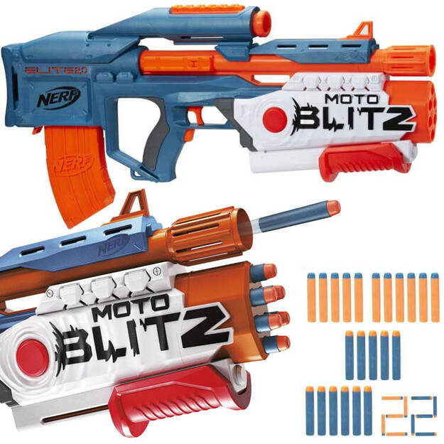 automātiskā šautene 2in1 - nerf elite 2.0