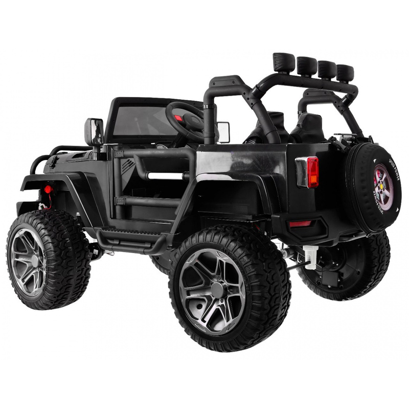 Elektriskā automašīna Monster Jeep 4x4 bērniem, melna