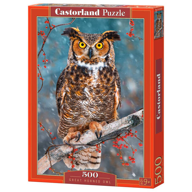 Puzle Castorland Great Horned Ow, 500 daļu, puzle