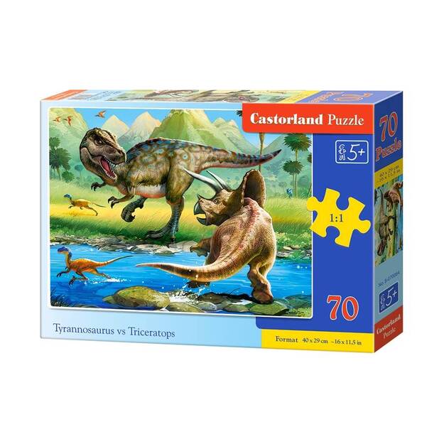 Puzle Castorland Tyrannosaurus vs Triceratops, 70 daļas