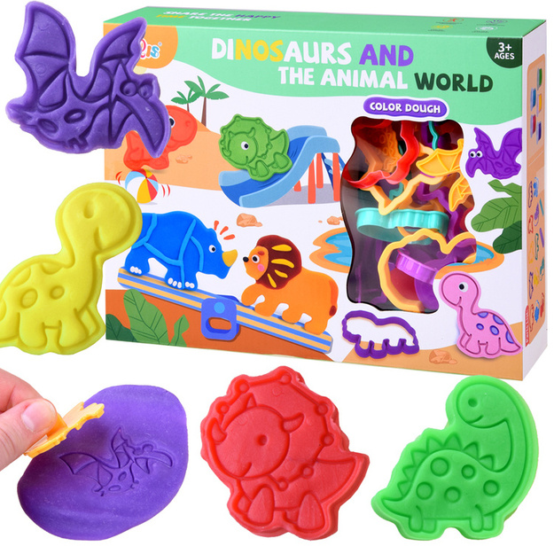 Plastilīna komplekts, dinozauru veidnes