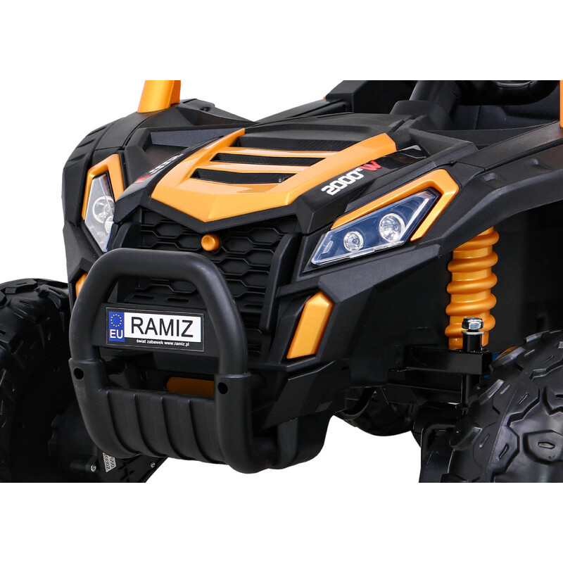 Viena elektriskā automašīna Buggy UTV 2000M Racing, dzeltena