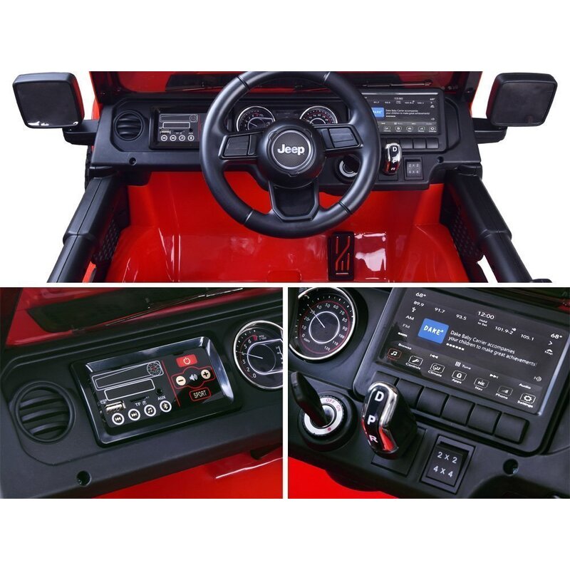 Elektromobilis "JEEP Wrangler Rubicon", balts