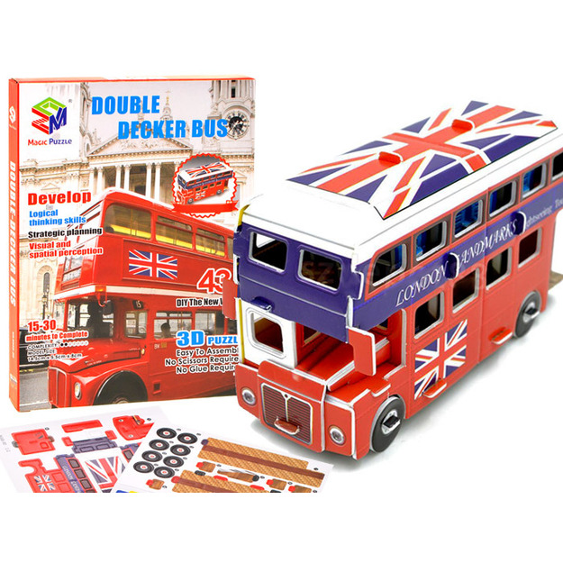 3D puzle Londonas autobuss