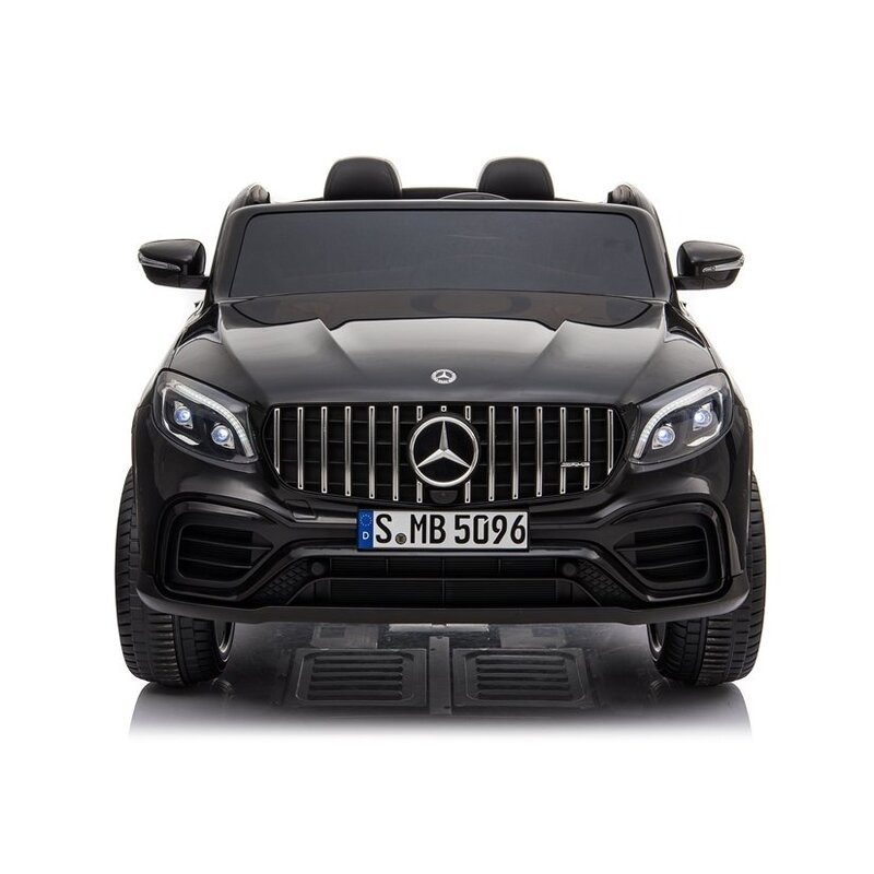 Bērnu divvietīgais elektromobilis "Mercedes GLC 63S", lakots melns