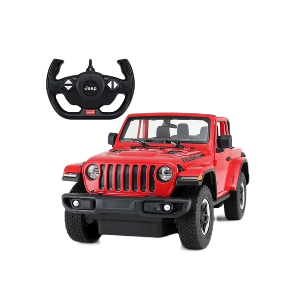 Tālvadības automašīna Jeep Wrangler Rubicon, 1:14, sarkana