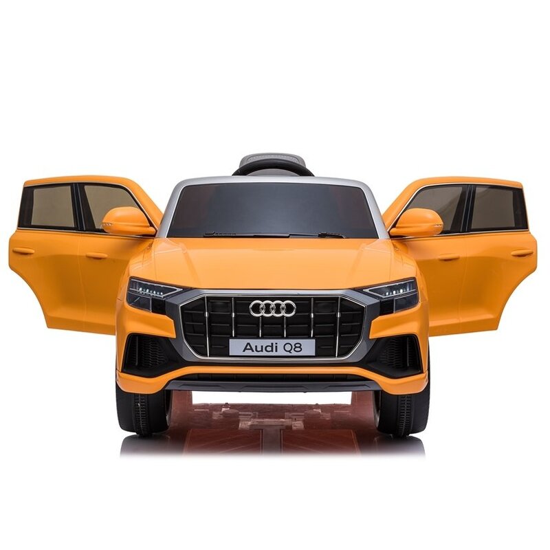 Bērnu vienvietīgs elektromobilis "Audi Q8", lakots - dzeltens