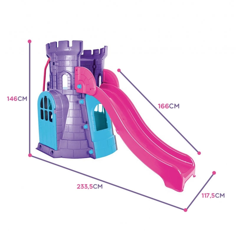WOOPIE Pils tornis ar slīdkalniņu