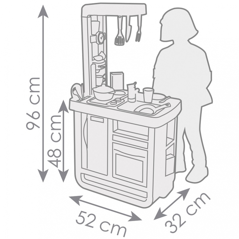 SMOBY bērnu virtuve Bon Appetit, zila