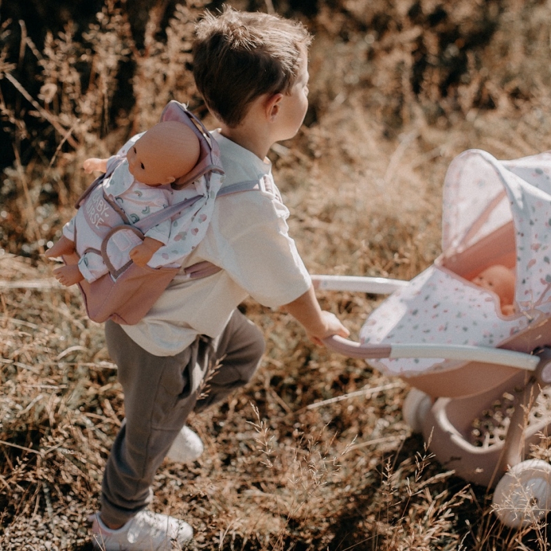 Smoby Baby mugursoma ar lelles turētāju, gaiši rozā krāsā