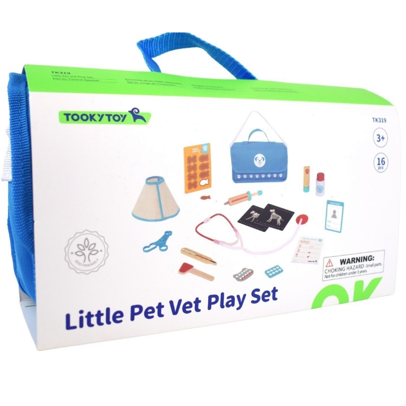 Tooky Toy koka veterinārārstu komplekts