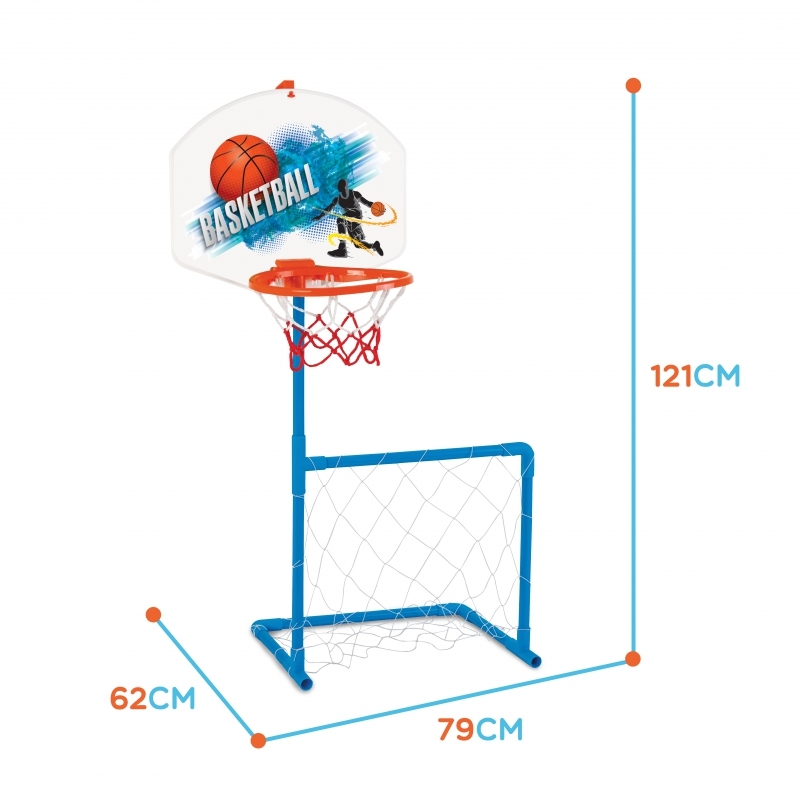 Basketbola un futbola komplekts ar bumbu