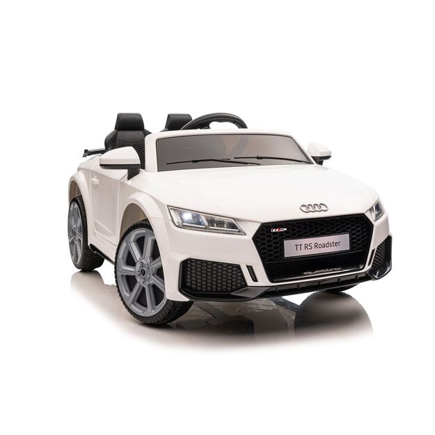 Audi TT RS elektriskais divvietīgais automobilis, balts