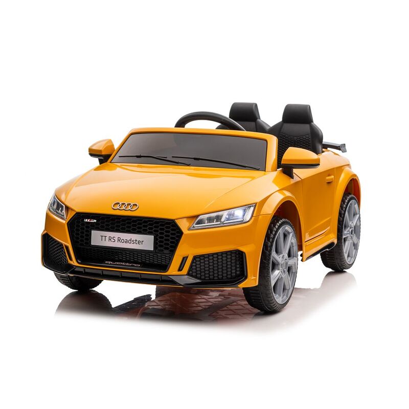 Divvietīgais elektromobilis Audi TT RS, dzeltens