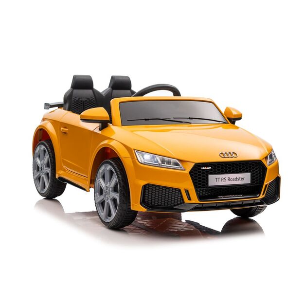 Divvietīgais elektromobilis Audi TT RS, dzeltens