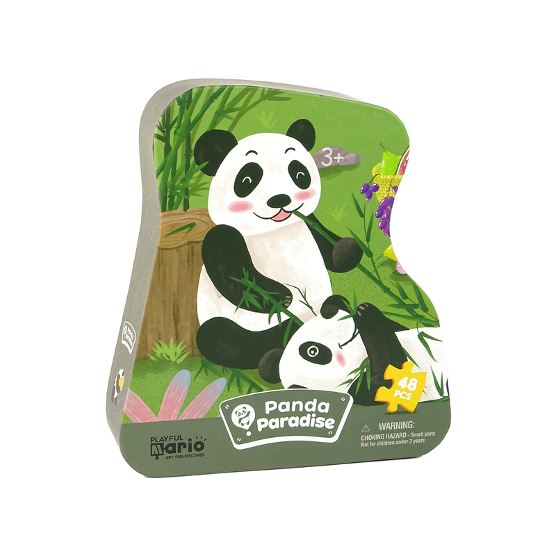 Puzle 48 gabaliņi, panda bambusa mežā