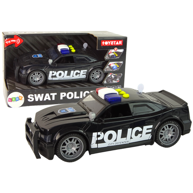 Rotaļlietu policijas automašīna, 1:14, melna