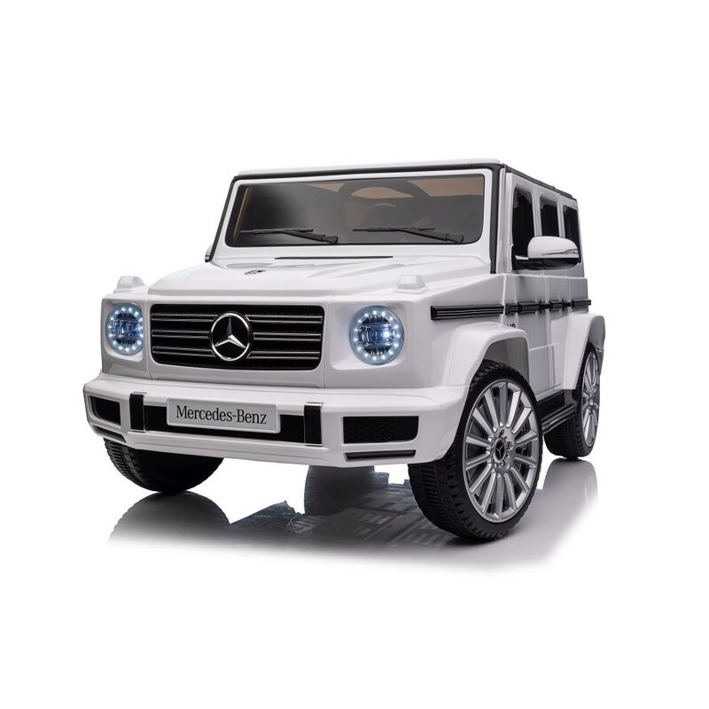 Mercedes G500 XMX627 elektromobilis, balts