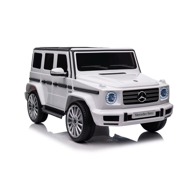 Mercedes G500 XMX627 elektromobilis, balts