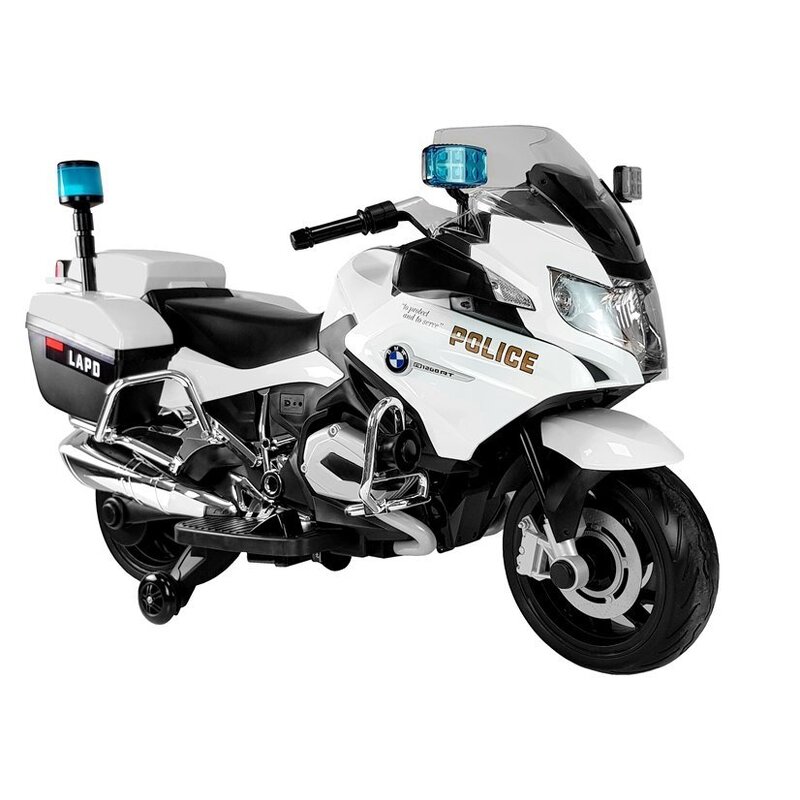 Vienvietīgs elektriskais policijas motocikls BMW R1200, balts