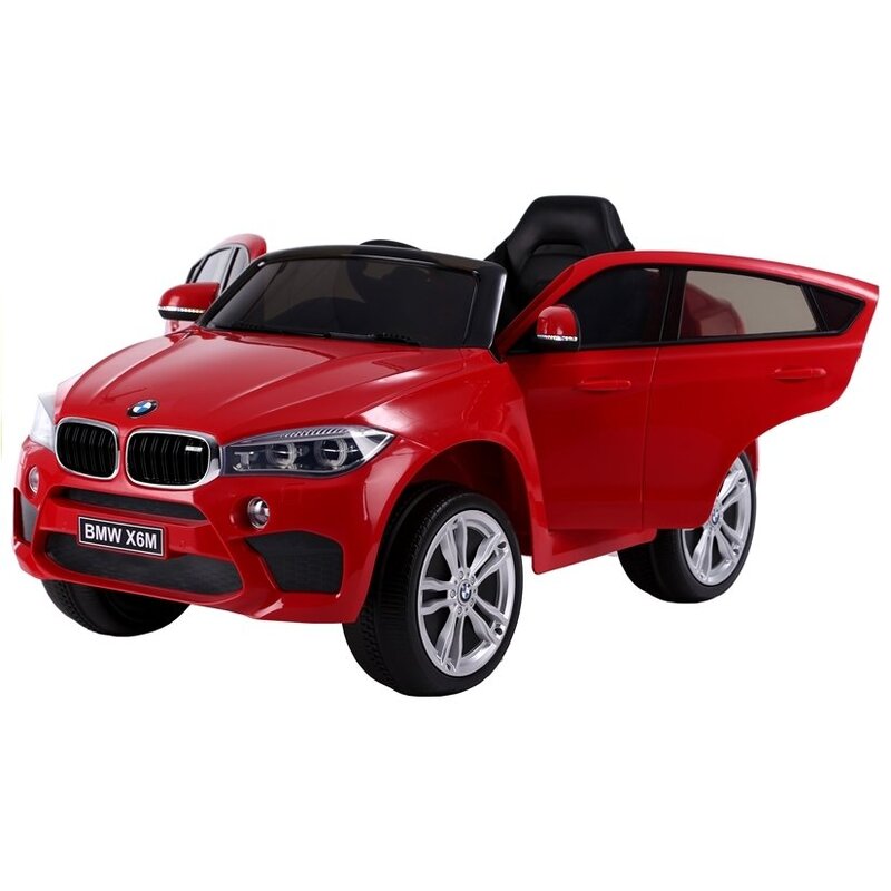 Bērnu elektromobilis BMW X6, sarkans