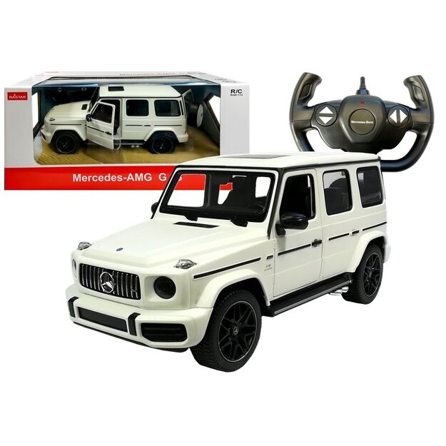 Mercedes G63 tālvadības automašīna, balta