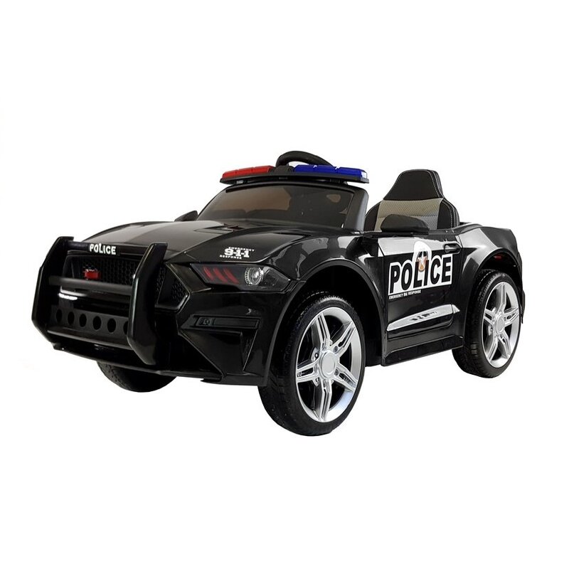 Vienvietīgs BBH0007 policijas elektromobilis, melns