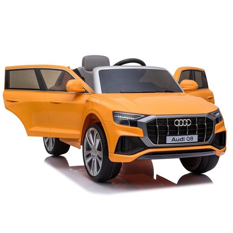 Bērnu vienvietīgs elektromobilis Audi Q8, oranžs