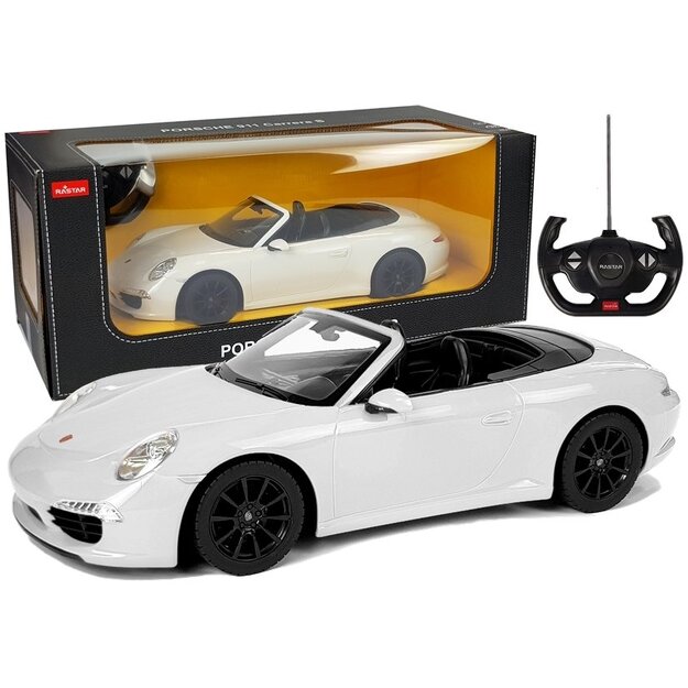 Tālvadības automašīna Porsche 911, 1:14, balta