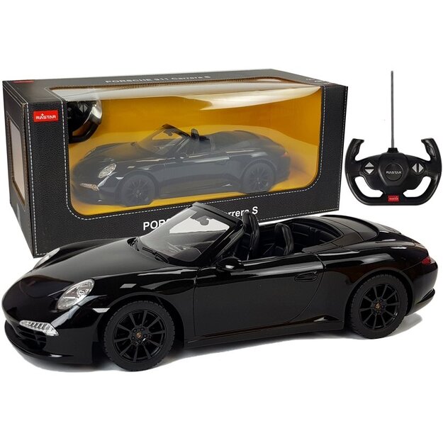 Tālvadības automašīna Porsche 911 Carrera, 1:12, melna