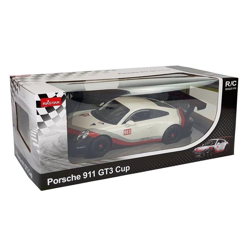 Tālvadības auto Porsche 911 GT3 CUP, 1:14, balts