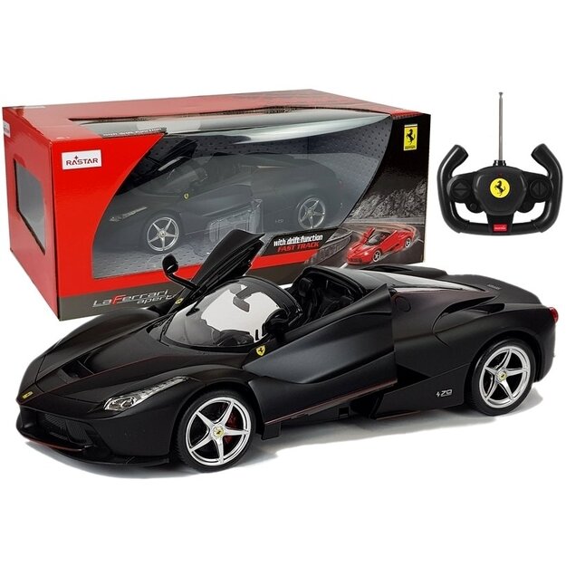 R/C Ferrari Aperta Rastar 1:14 tālvadības pults, melns.