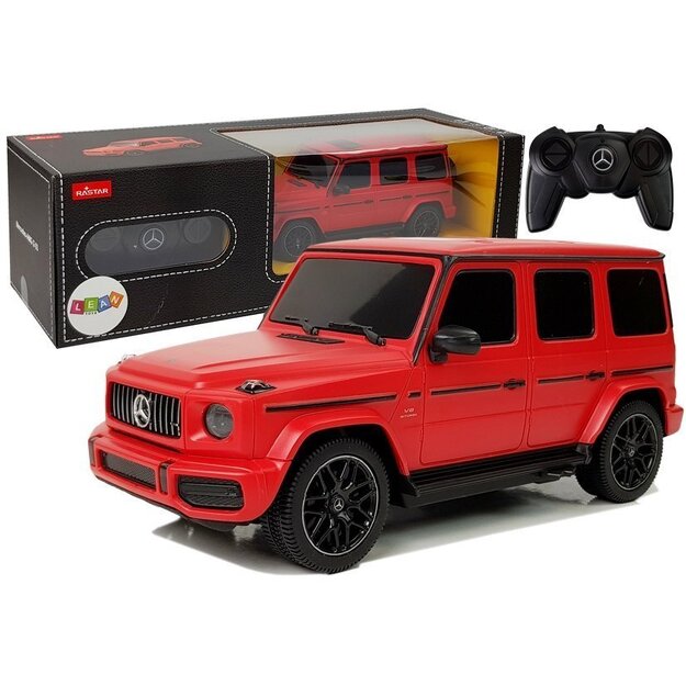 Tālvadības automobilis Mercedes AMG G63, 1:24, sarkans