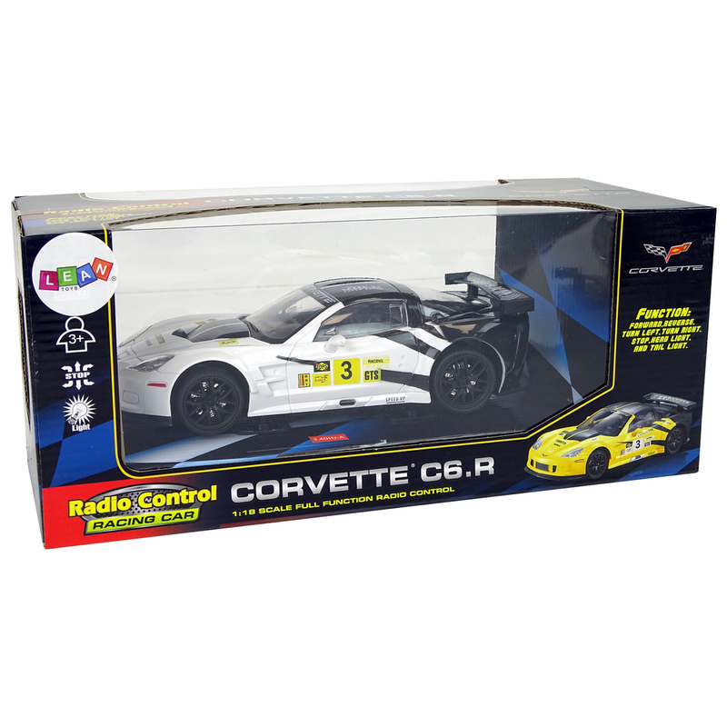 Sporta tālvadības automašīna Corvette C6.R, balta