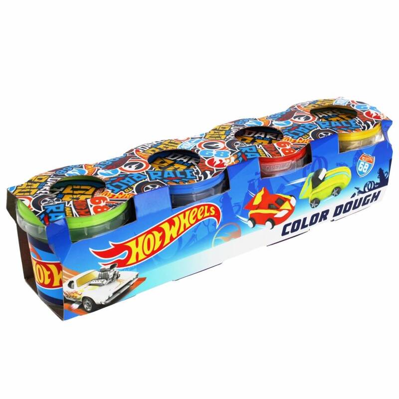 Plastilīna komplekts - Hot Wheels, 4 gab.